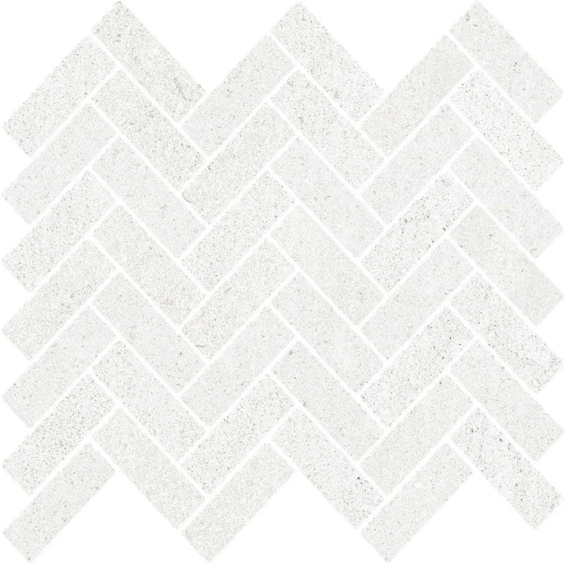 Feel White 12x12 Sheet Spina 1x2.5 Porcelain Mosaic Tile