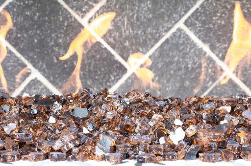 Copper Brown 0.25-0.75 Inch 20lbs Bag Fire Glass