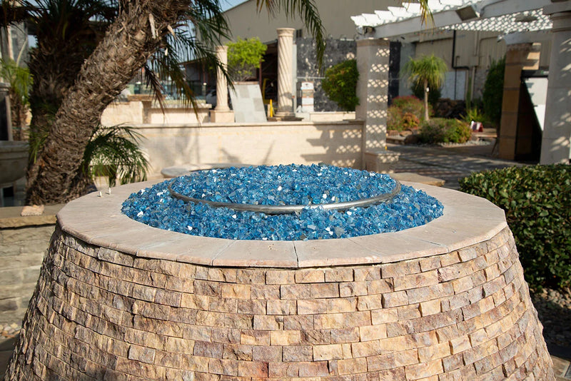 Marine Blue 0.5 IN Bag Fire Glass