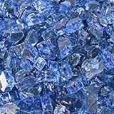 Sapphire Blue 0.5 IN 10lbs Bag Fire Glass