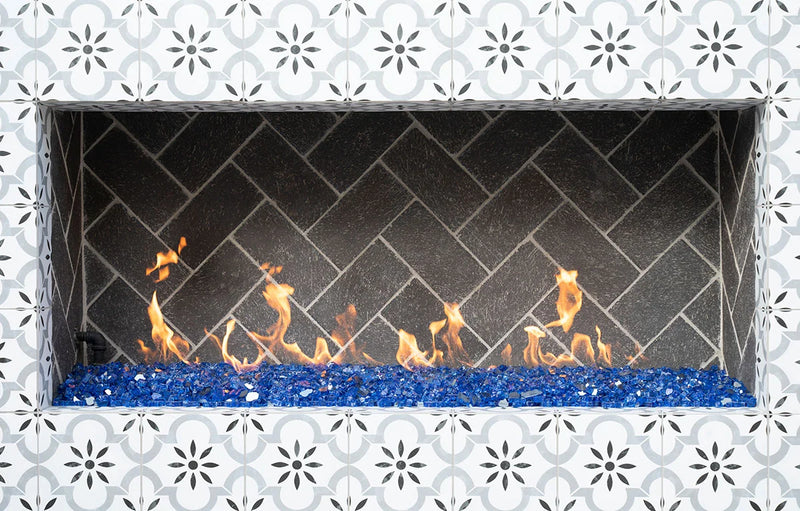 Sapphire Blue 0.5 IN 10lbs Bag Fire Glass