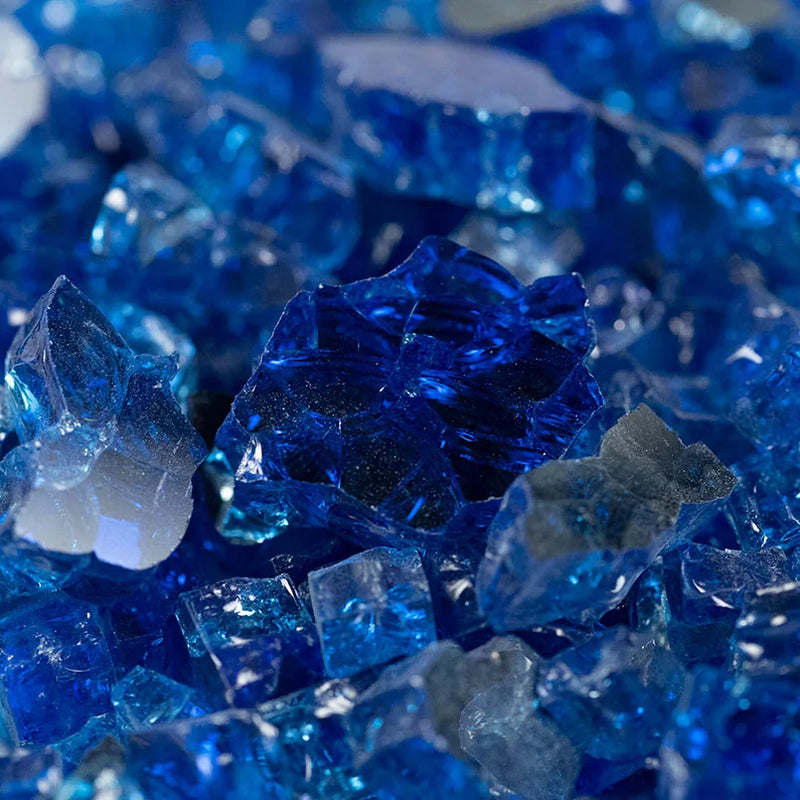 Sapphire Blue 0.5 IN 10lbs Bag Fire Glass