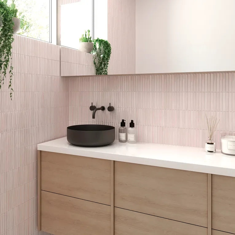 Flash Bars Blush 5x10 Wall Porcelain Tile