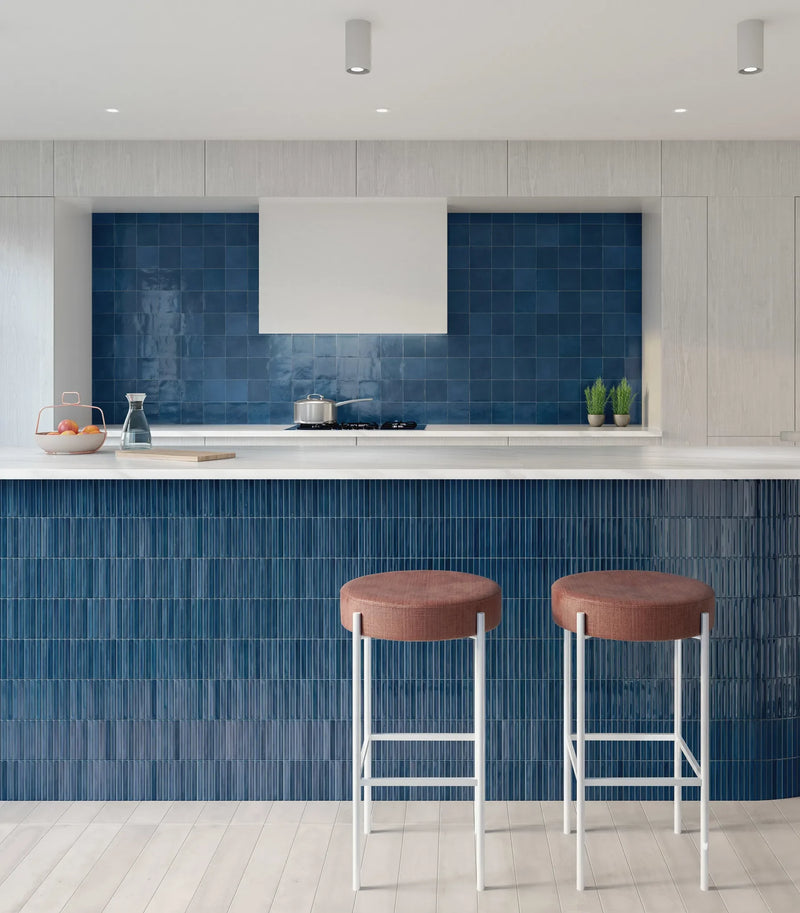Flash Bars Cobalt 5x10 Wall Porcelain Tile