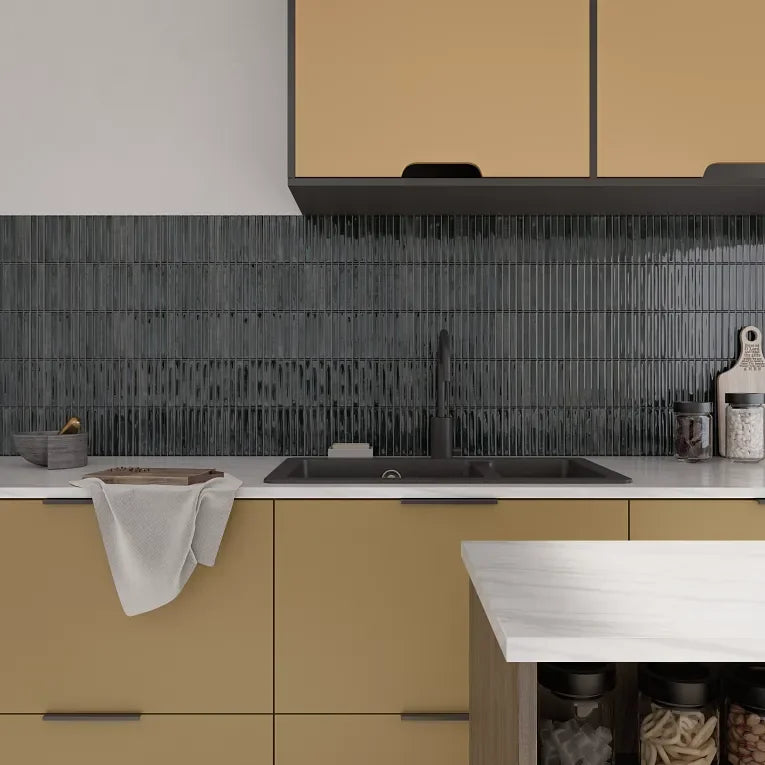 Flash Bars Series Graphite 5x10 Ceramic/Porcelain Wall Tile