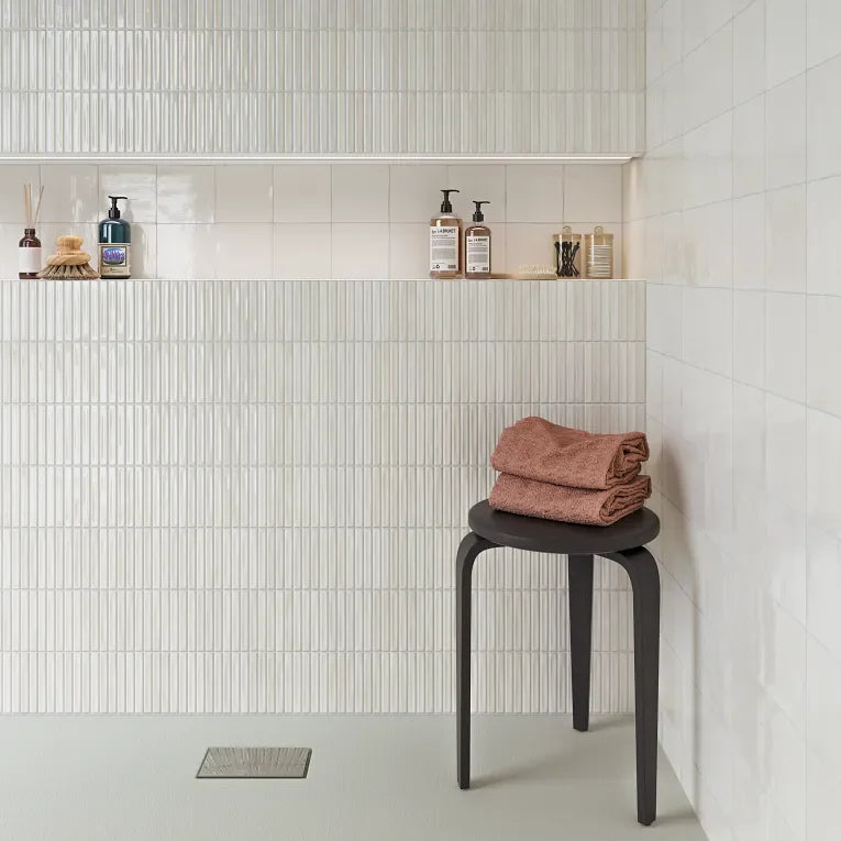 Flash Bars Series Ivory 5x10 Ceramic/Porcelain Wall Tile — Solidshape