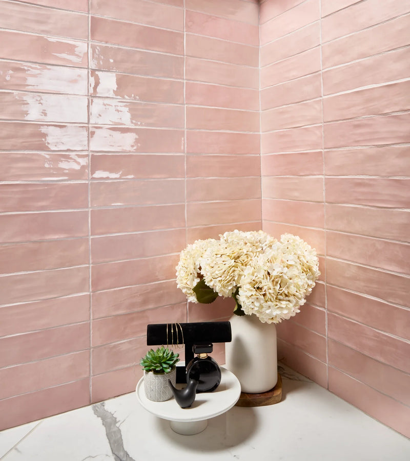 Flash Series Blush 3x12 Wall Ceramic/Porcelain Tile — Solidshape