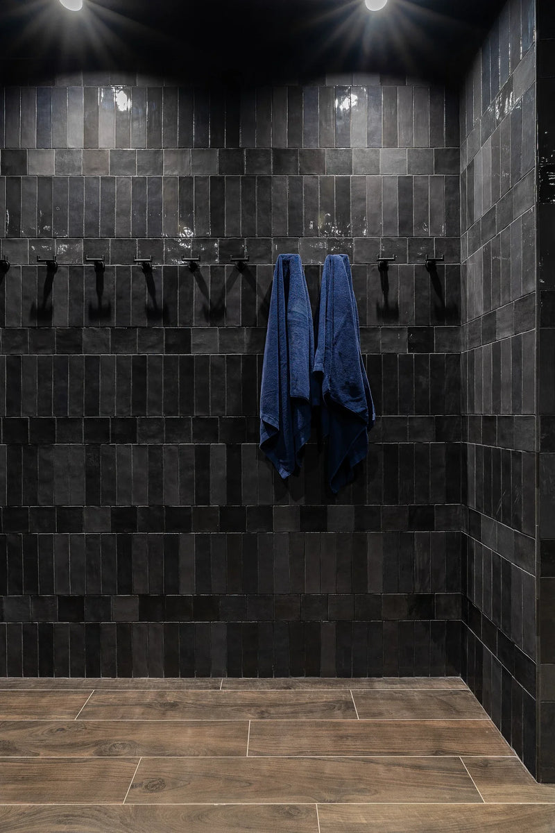 Flash Series Graphite 3/8x5 Pencil Bullnose Porcelain Wall Trim