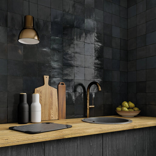 Flash Series Graphite 3/8x5 Pencil Bullnose Porcelain Wall Trim