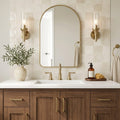 Flash Ivory 5x5 Ceramic Tile — Bathroom wall