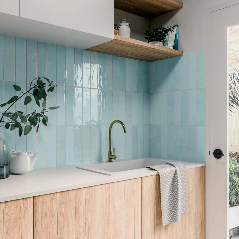 Flash Series Light Blue 3x12 Ceramic/Porcelain Tile — Solidshape