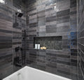Flash Series Graphite 3/8x5 Pencil Bullnose Porcelain Wall Trim