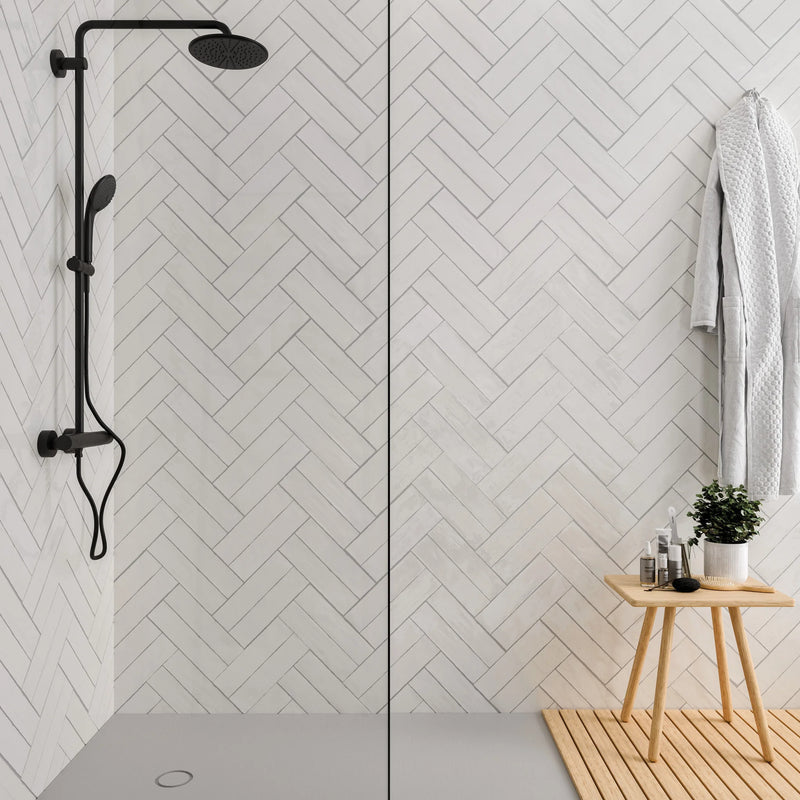 Flash Series White 3/8x5 Pencil Bullnose Wall Porcelain Trim