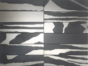 Flat Deluxe Savannah Black & Silver 3x11.8 Matte Ceramic Tile