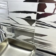 Flat Deluxe Savannah White & Silver 3x11.8 Matte Ceramic Tile