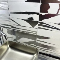 Flat Deluxe Savannah White & Silver 3x11.8 Matte Ceramic Tile