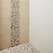 Flat Pebble Warm Blend 12x12 Mesh Natural Stone Mosaic