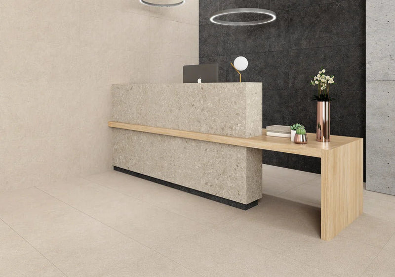Flodsten 2.0 Snow 12x24 Matte Porcelain Tile