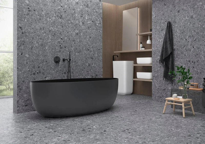 Flodsten 2.0 Snow 12x24 Matte Porcelain Tile