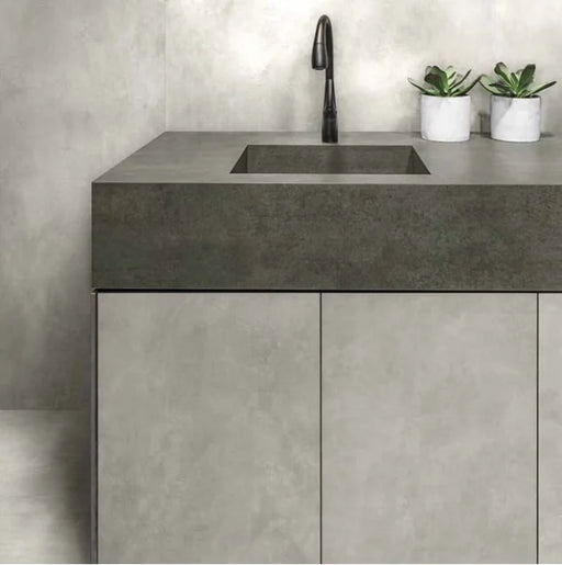 Florim Cement Slabs Light Grey 63x126 Honed Cement Look Porcelain Slab