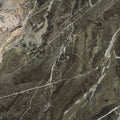 Florim Program Heritage Emerald 47x110 glossy 6mm porcelain slab showing dark green marble-look tones with white and cream veining.