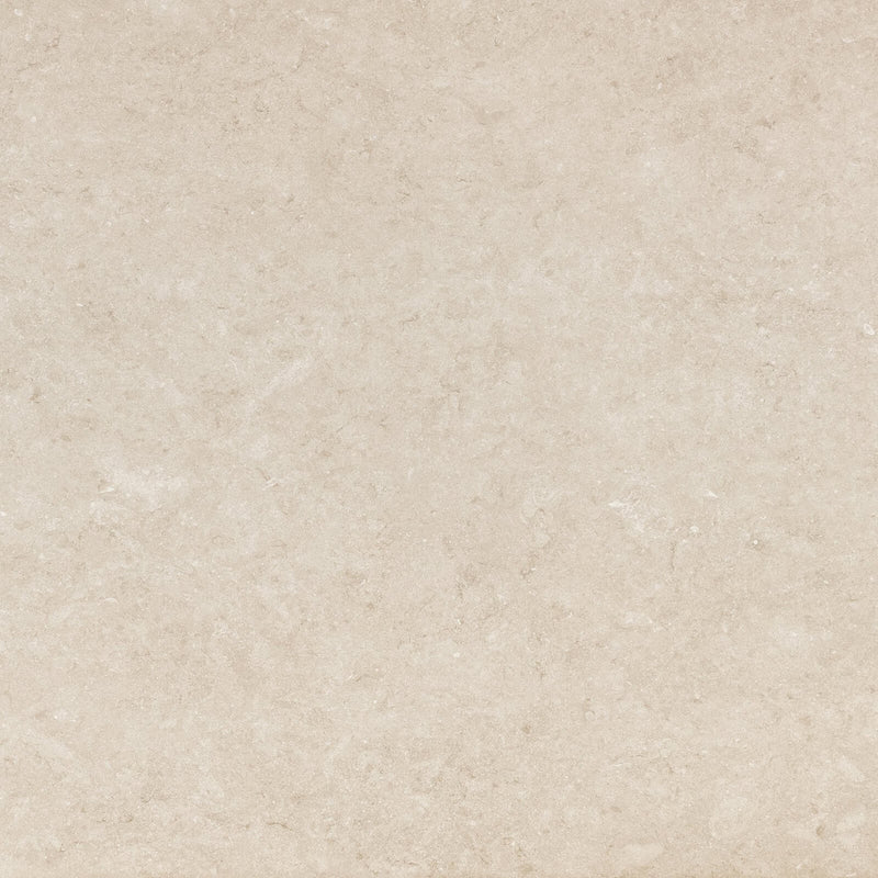 Florim Lumiere porcelain surface with warm ivory tones, subtle limestone markings and a matte Soft R9 finish.