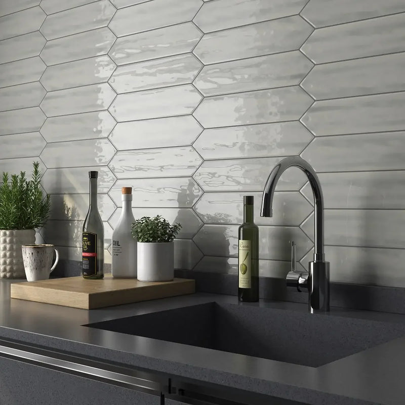 Flow Dark Gray 3x12 Bullnose Ceramic Wall Tile
