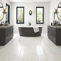 Fluida Luminis 12x24 Matte Porcelain Tile — Bathroom floor