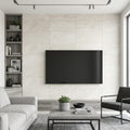 Fluida Luminis 12x24 Matte Porcelain Tile — Living Room feature wall