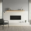 Fluida Luminis 12x24 Matte Porcelain Tile — Living Room fireplace surround