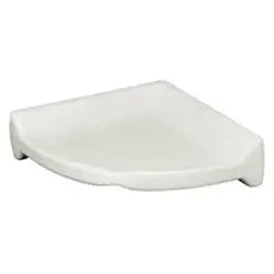 Bone 8 1/2x8 1/2 Large Corner Shelf Ceramic Bath Fixture