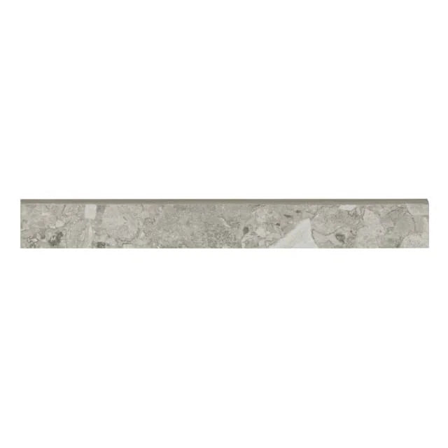 Frammenta Light Grey 24x3 Bullnose Porcelain Trim