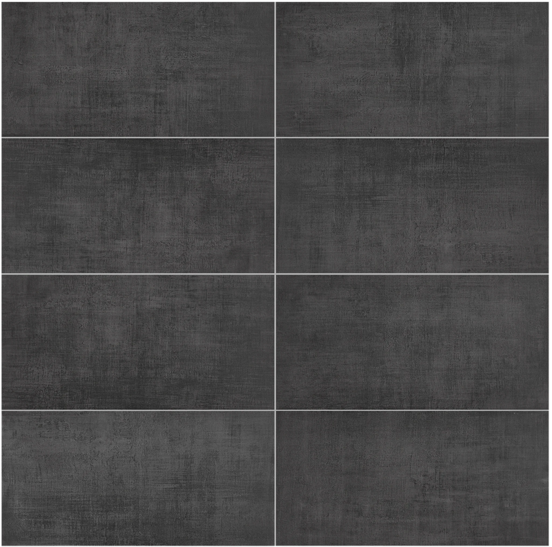 Fray Metal Black 12x24 Porcelain Tile