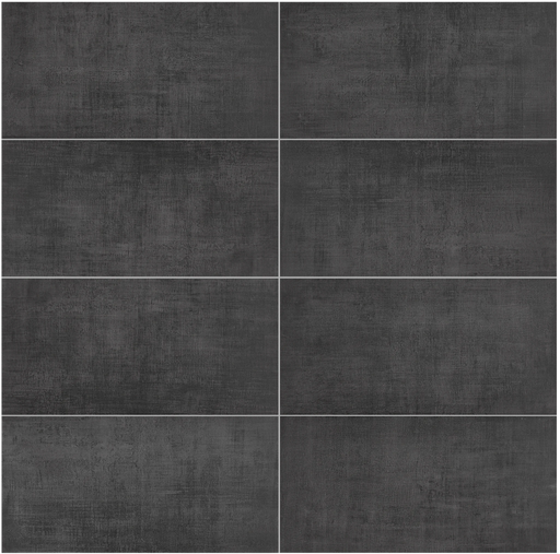 Fray Metal Black 3x12 Surface Bullnose Porcelain Trim