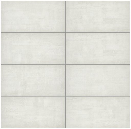 Fray Metal White 3x12 Surface Bullnose Porcelain Trim
