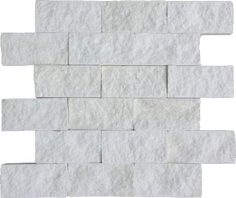 Freska 2x4 Split-Face Limestone Mosaic Tile