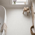 Freska 1x1 Square Honed Limestone Mosaic — Bathroom floor