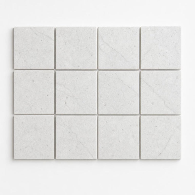 Freska 1x1 Square Honed Limestone Mosaic close-up