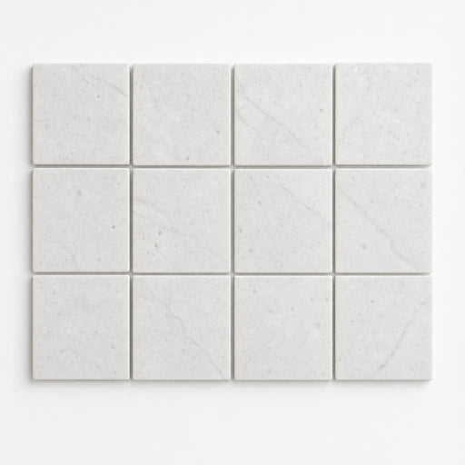 Freska 1x1 Square Honed Limestone Mosaic close-up