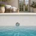 Freska 1x1 Square Honed Limestone Mosaic — Swimming Pool pool interior tiling