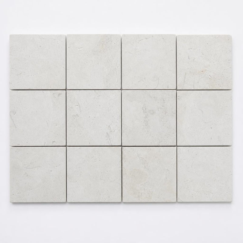 Freska 2x2 Filled & Honed Limestone Mosaic Tile close-up