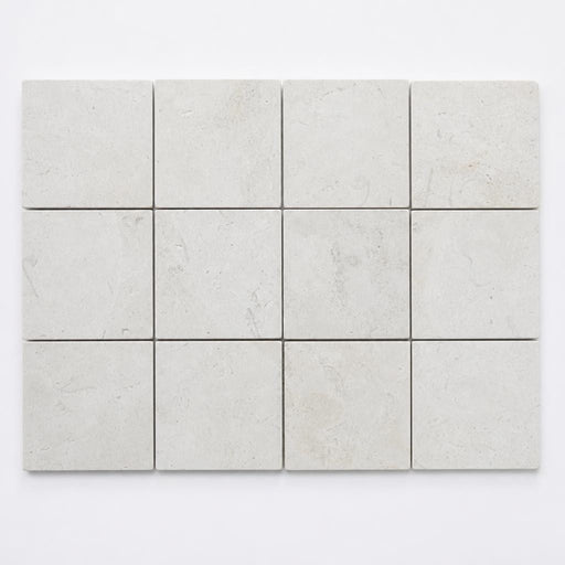 Freska 2x2 Filled & Honed Limestone Mosaic Tile close-up
