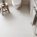 Freska 2x2 Honed Limestone Mosaic Tile — Bathroom floor