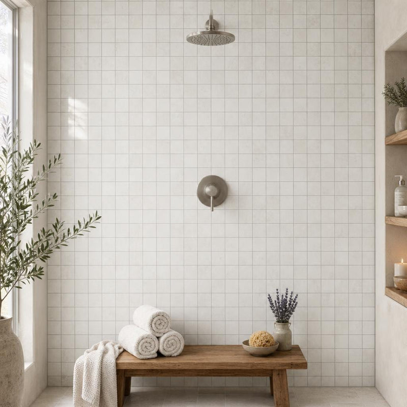Freska 2x2 Honed Limestone Mosaic Tile — Spa spa interior