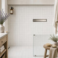 Freska 2x2 Square Honed Limestone Mosaic — Bathroom shower floor