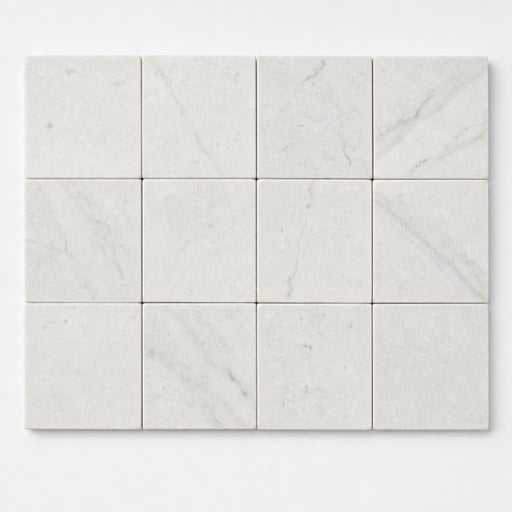 Freska 2x2 Square Honed Limestone Mosaic close-up