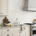 Freska 2x4 Subway Honed Limestone Mosaic — Kitchen backsplash