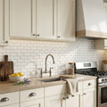 Freska 2x4 Subway Splitface Limestone Mosaic — Kitchen backsplash