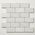 Freska 2x4 Subway Tumbled Limestone Mosaic close-up