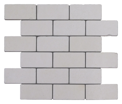 Freska 2x4 Tumbled Limestone Mosaic Tile